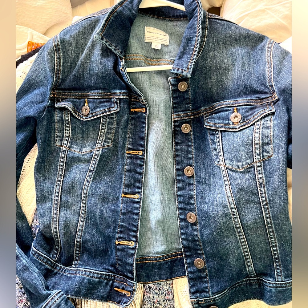 Melrose and Market Dark Wash Denim Jacket Small
